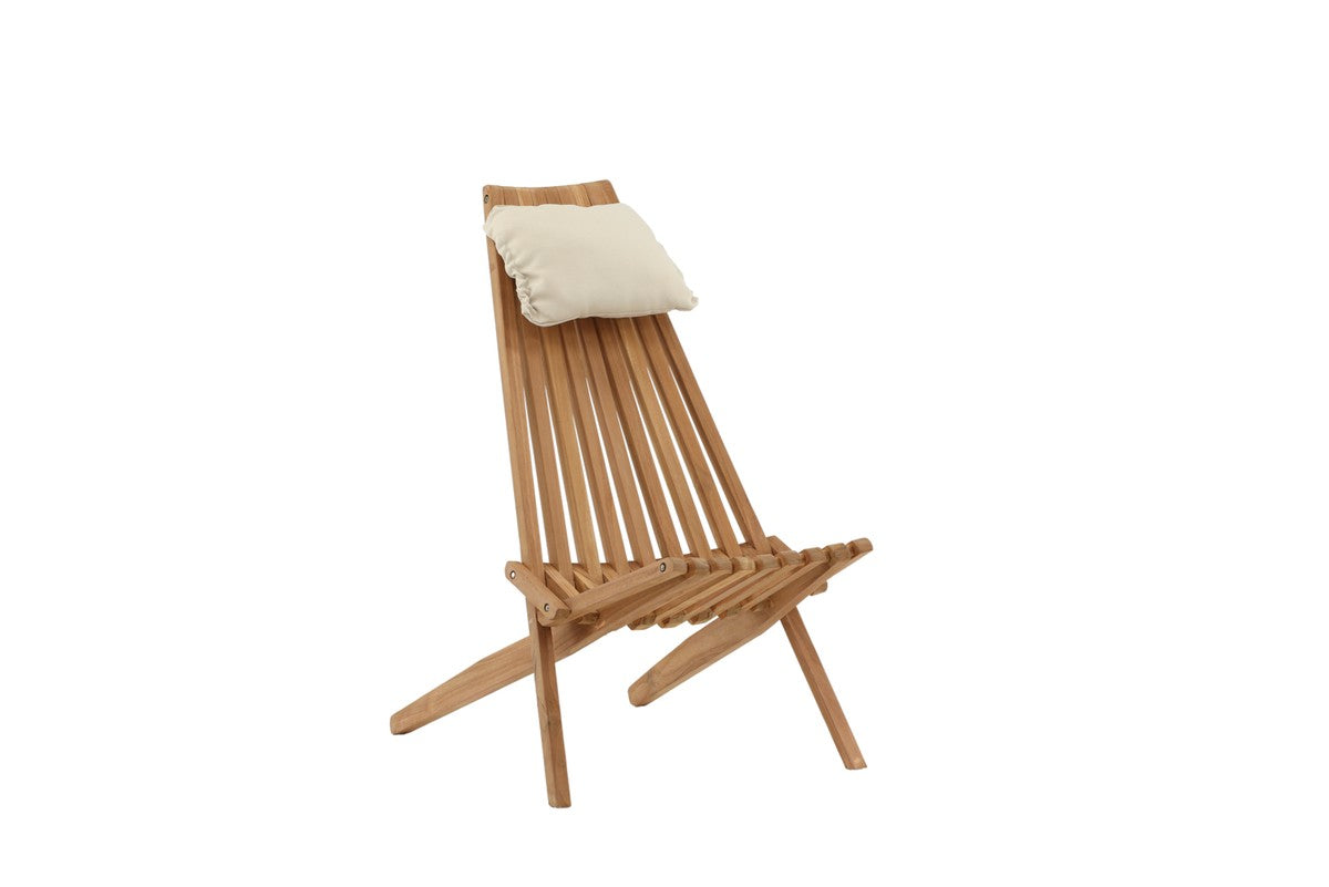 Rebellenclub Cream Tuin Loungestoel - Naturel Hout