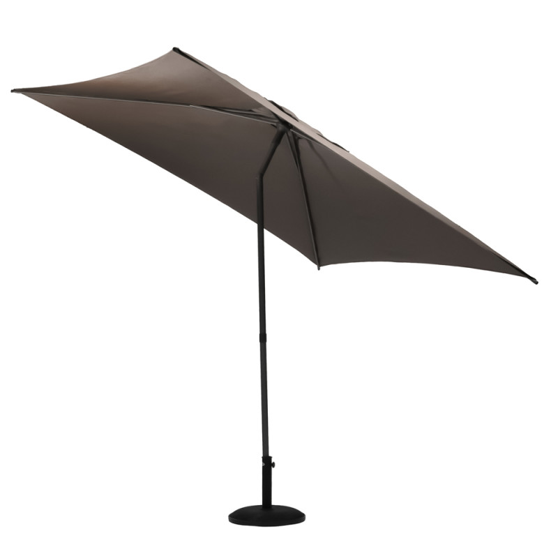Parasol droit inclinable Soya taupe 250 x 250 cm