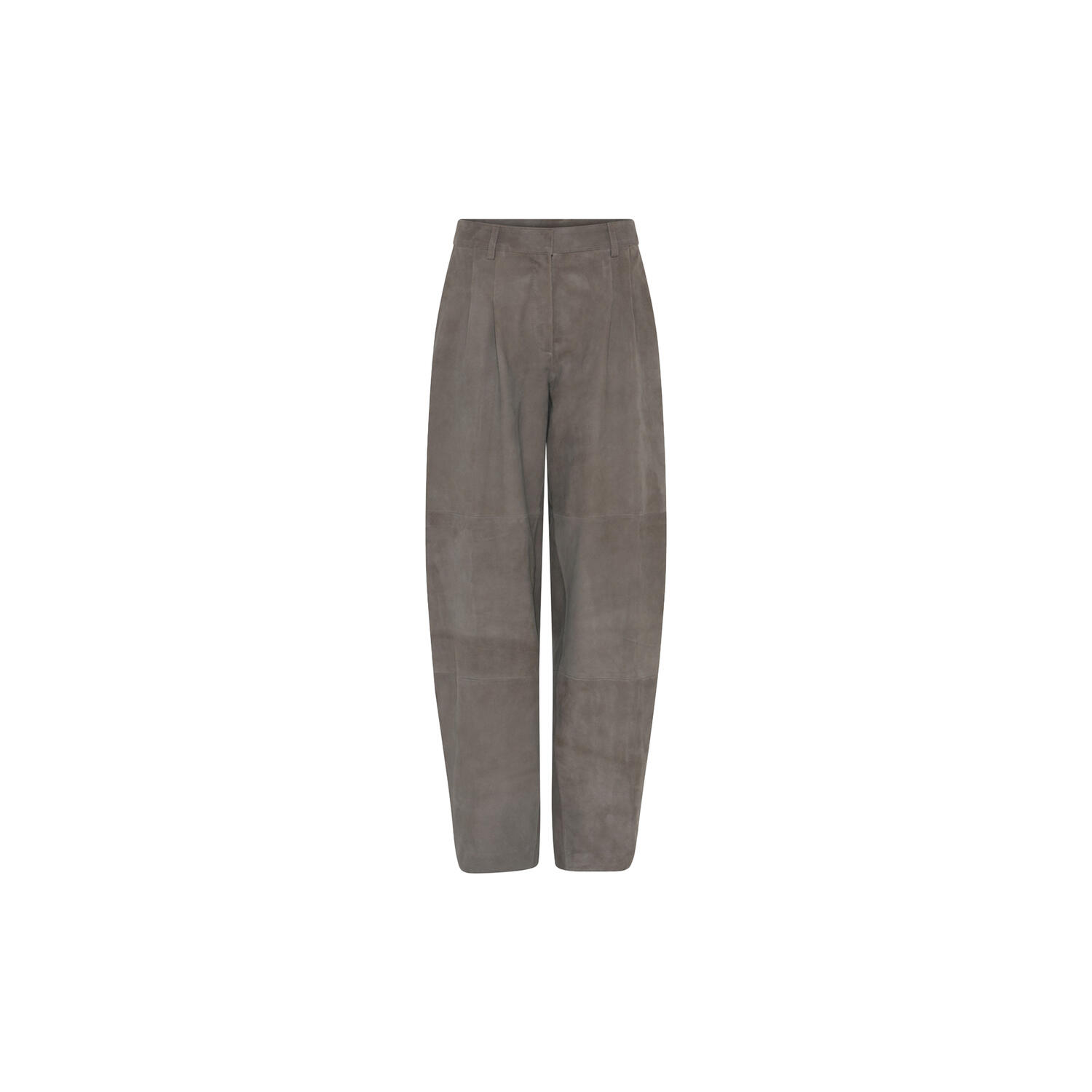 SuedaBBBarel suede pants, taupe grey