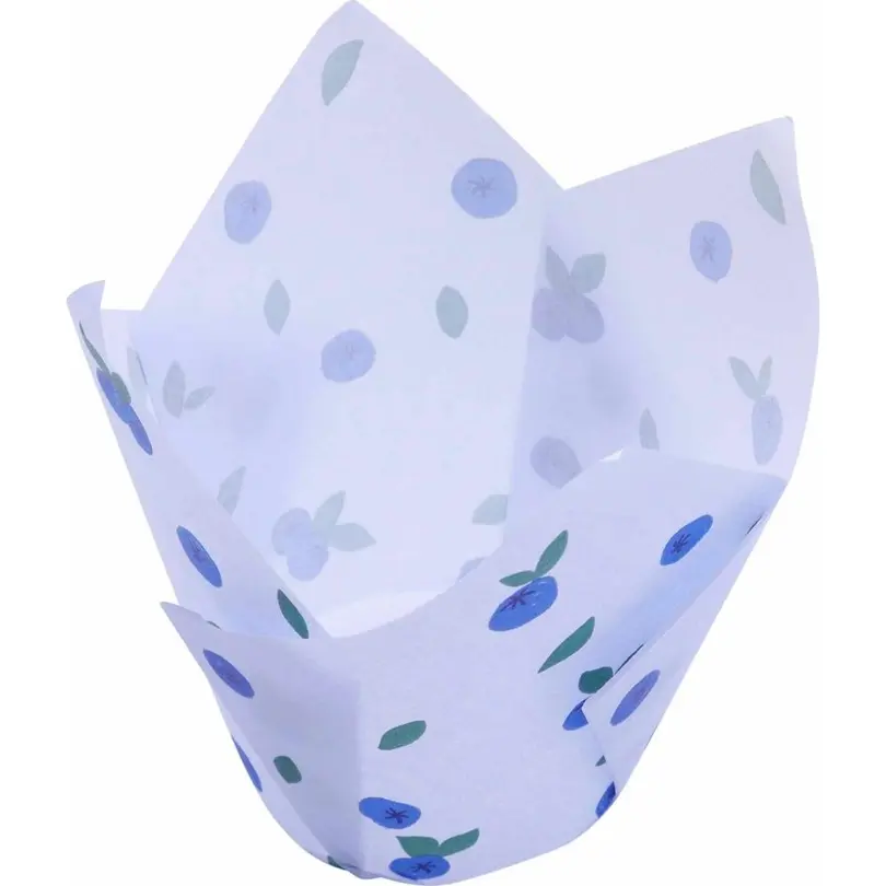 Papierförmchen 24er-Set Blaubeer Tulpen