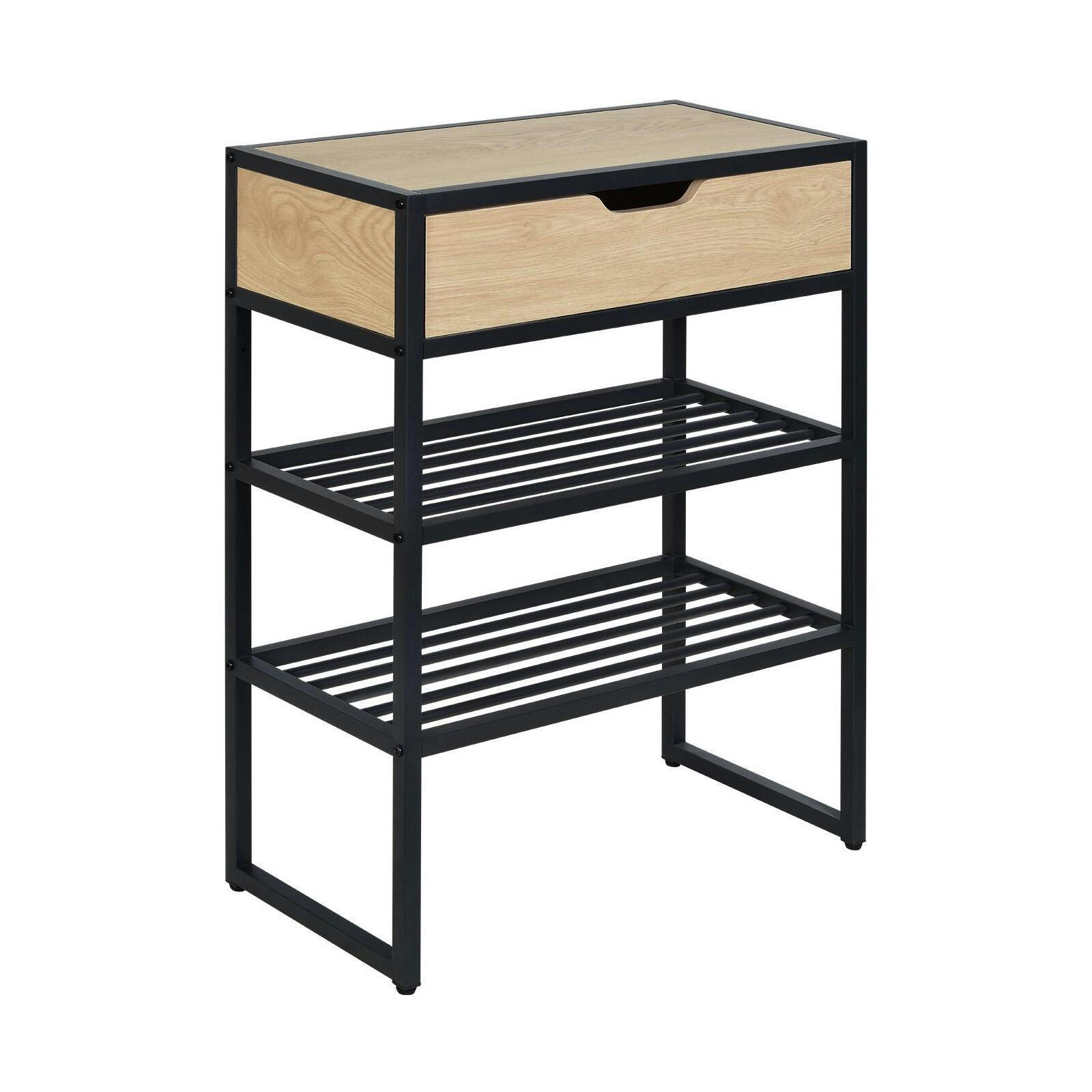 WILKO - Console d'entrée métal et bois L60 x H80