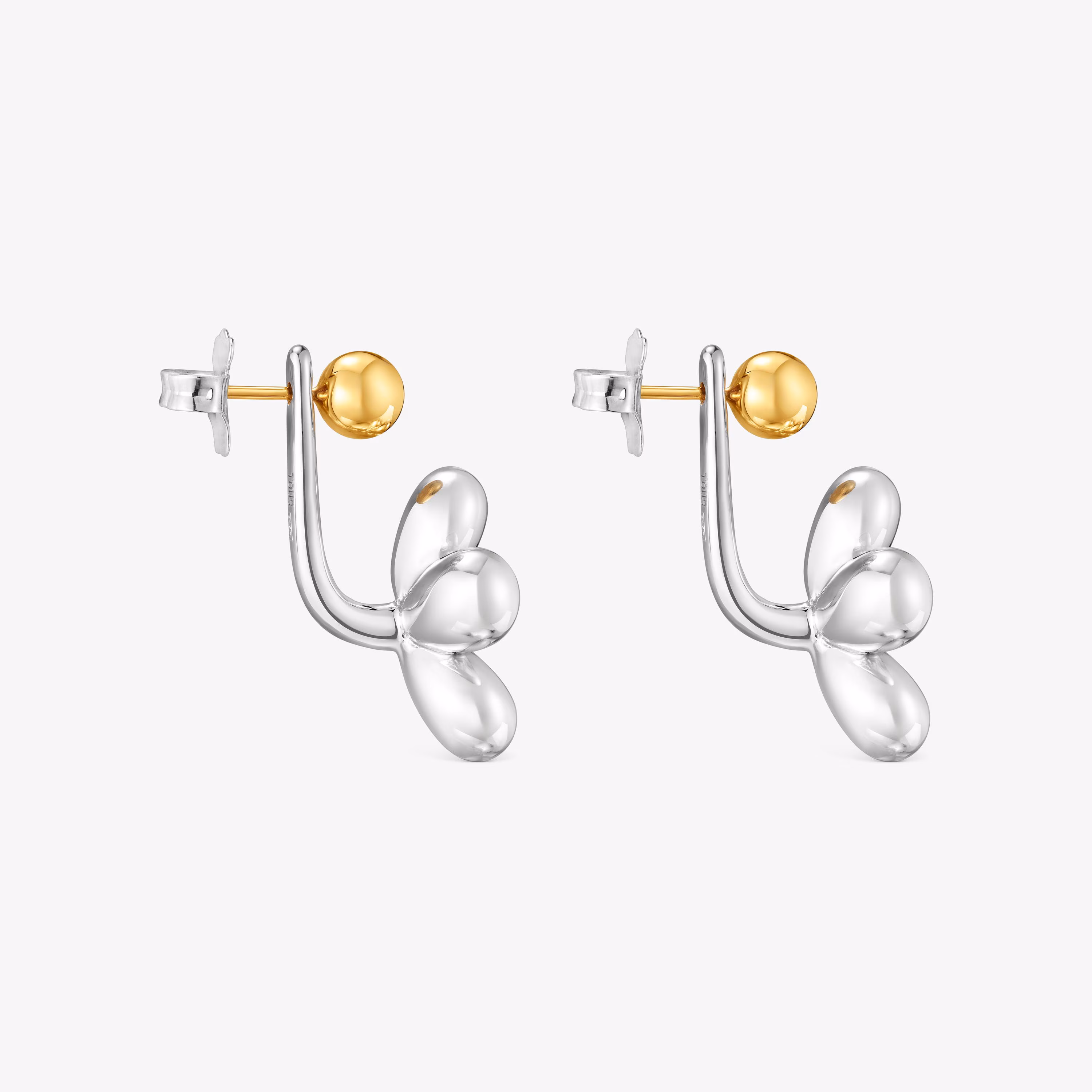 Pendientes cortos flor bicolor Daisy