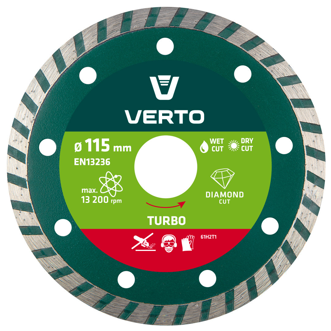 Tarcza diamentowa 115 x 22.2 mm turbo VERTO 61H2T1