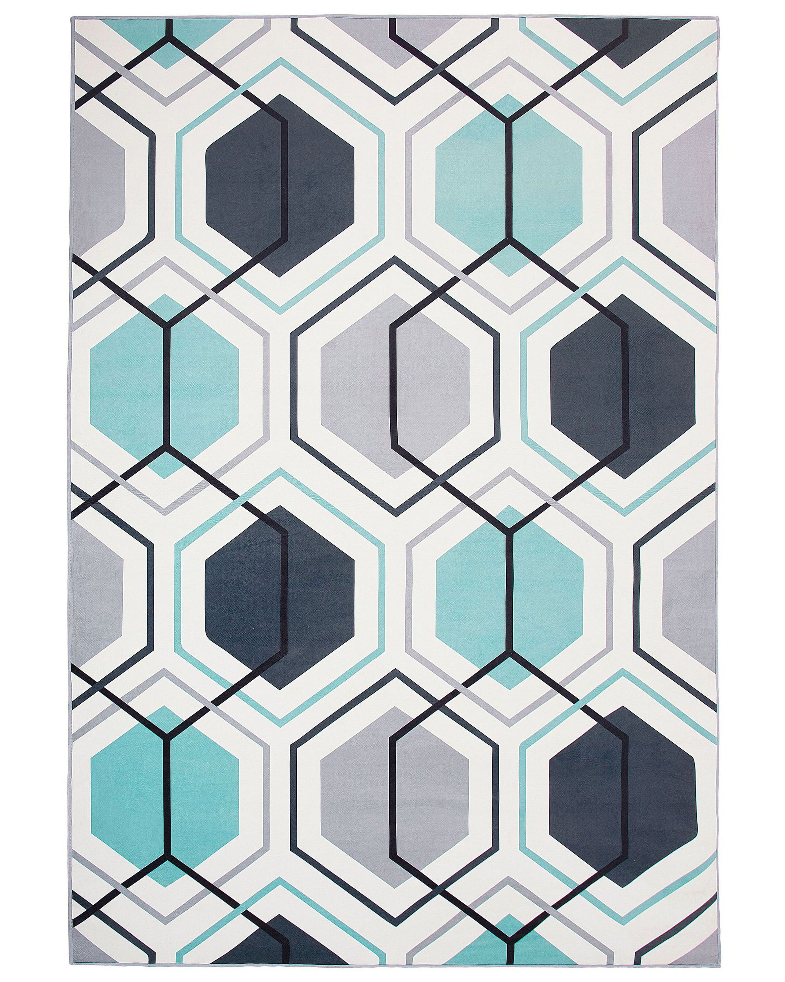 Dywan 160x230 cm geometryczny niebieski