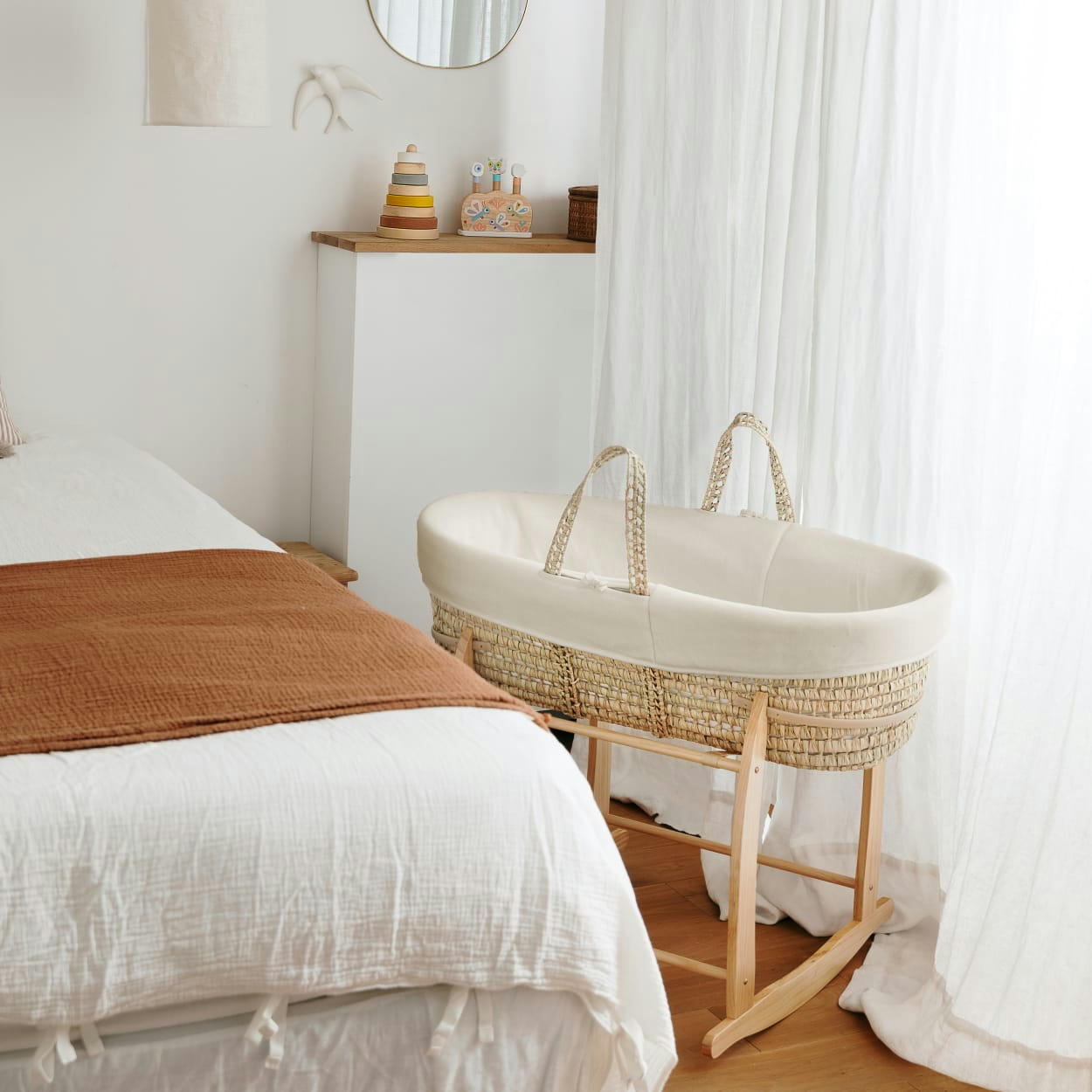 COUFFINS - Couffin Bébé - Velours de Coton Bio - Couleur  Crème