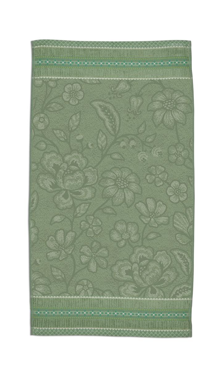 Pip Studio handdoek Jasmin Jacquard - 55x100 cm - groen