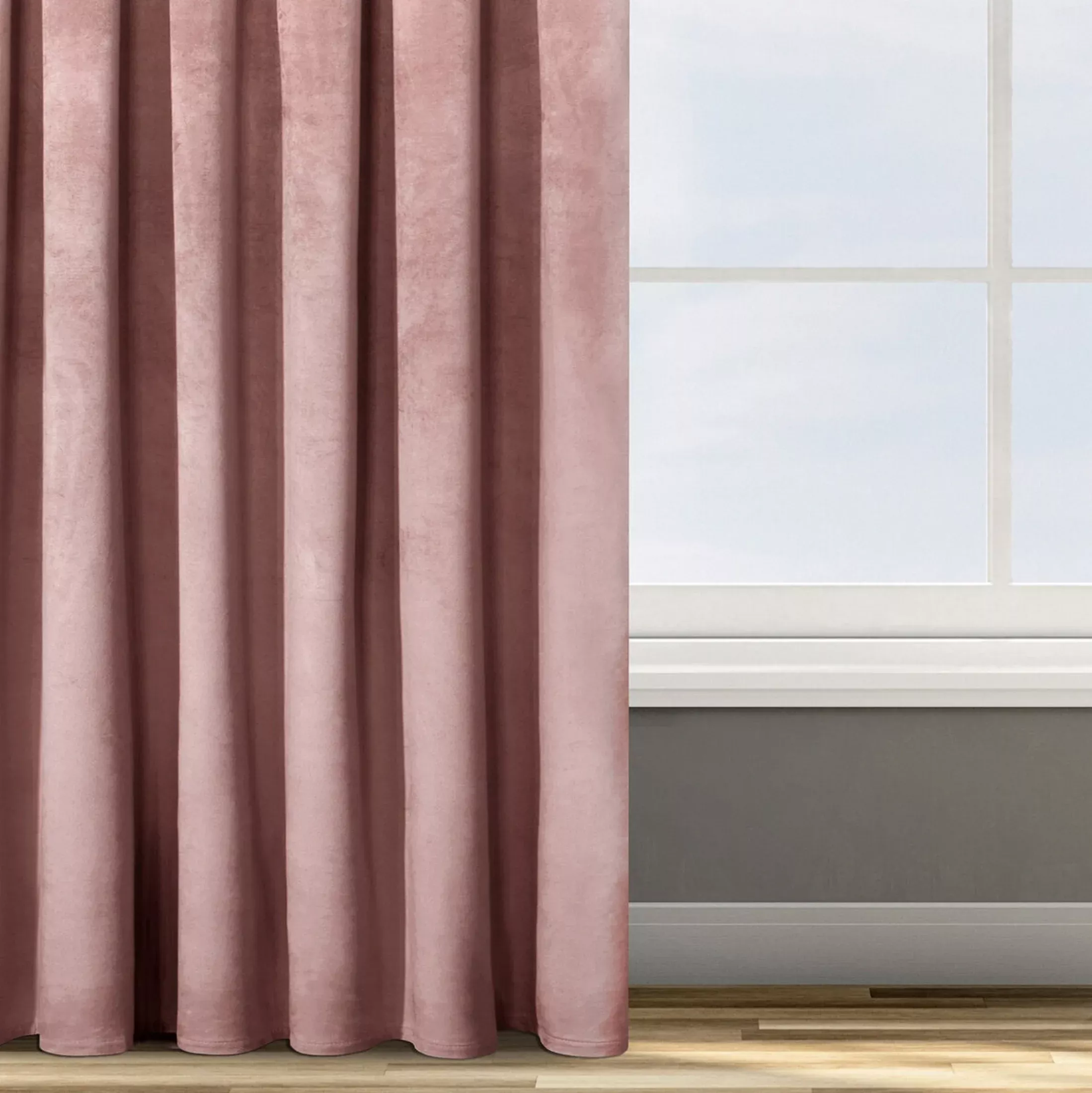 Zasłona welwetowa ciemnoróżowa 140x270 cm taśma - ROSA Design 91