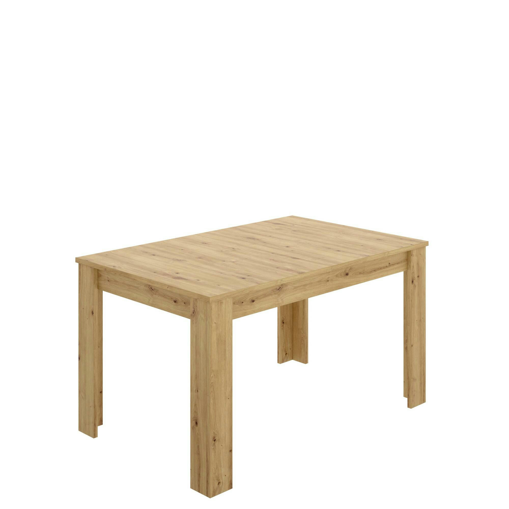 DALICE - Table à rallonge 140/190x90 effet bois chêne noueux