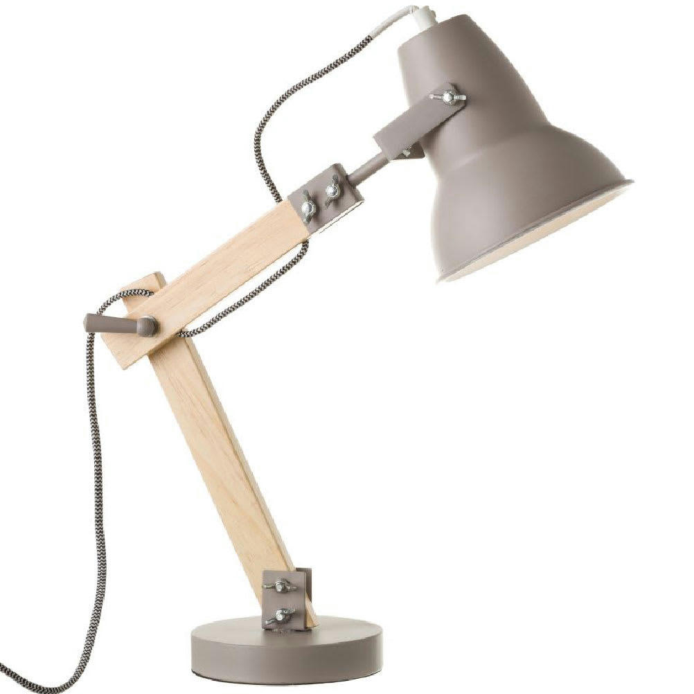 - Lampe en bois et métal 43 cm
