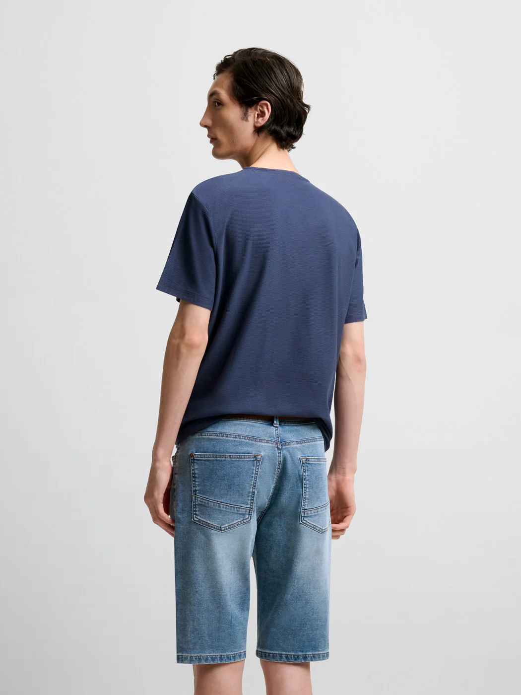 T-shirt col tunisien en coton