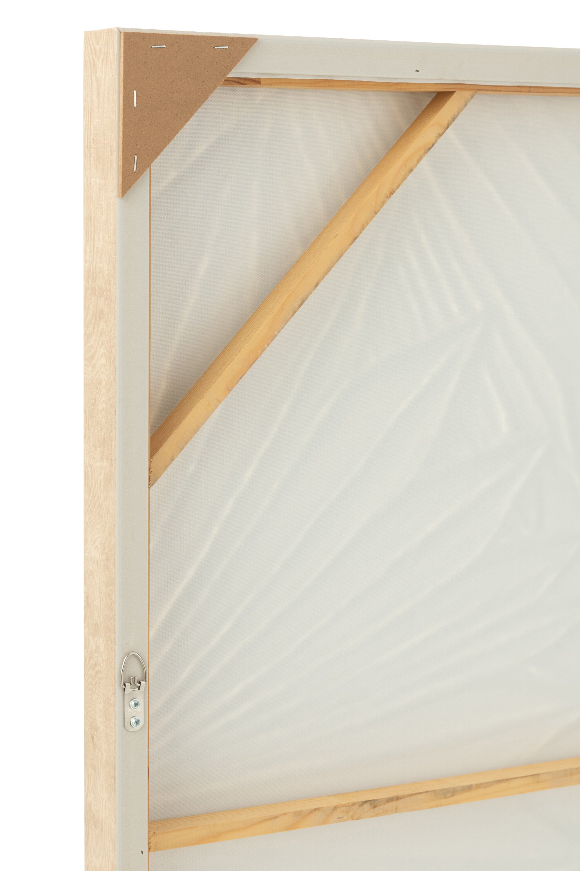 J-Line wanddecoratie Koy - dennenhout - wit