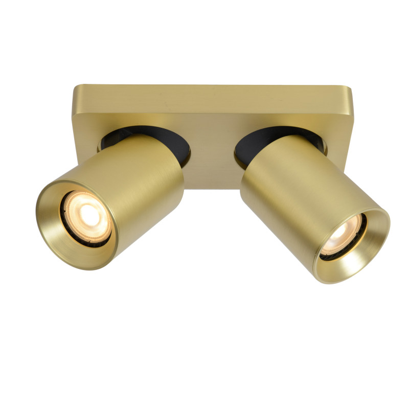 Spot LED Nigel doré dimmable GU10 2 x 5 W LUCIDE