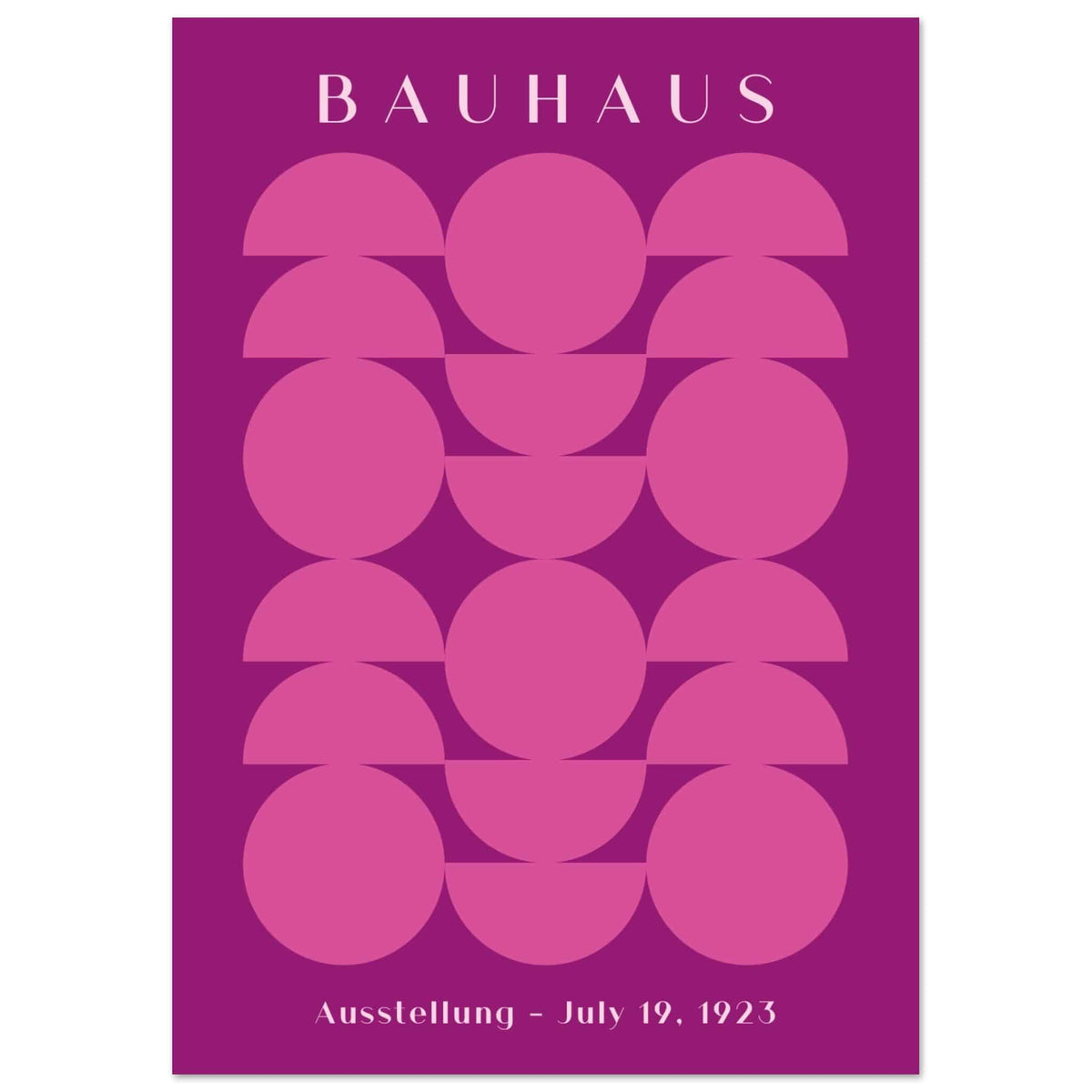 Artfulprints Poster Bauhaus - Ausstellung 1923  - A4 21x29.7 cm - Paars