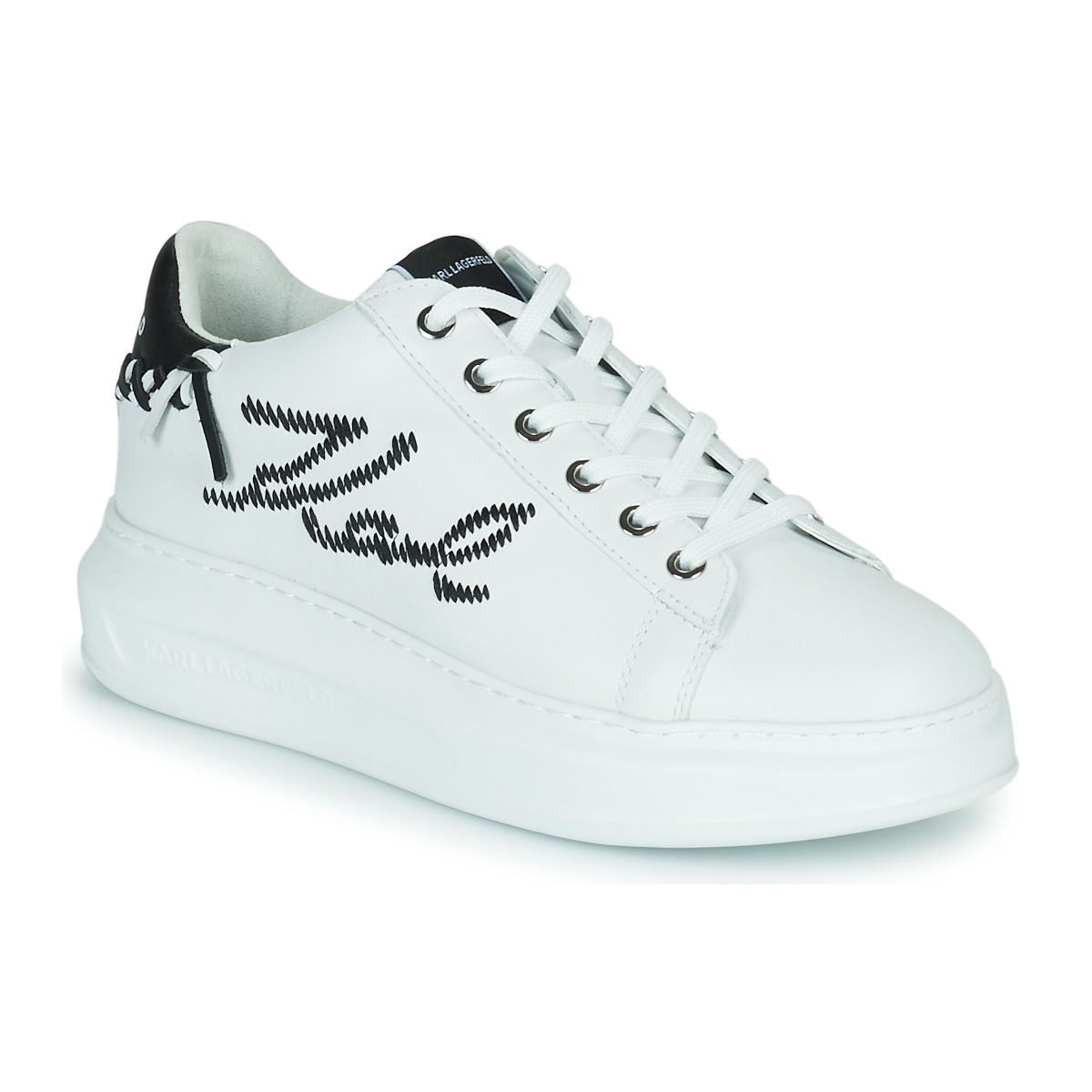 Karl Lagerfeld - KAPRI Whipstitch Lo Lace - White / Black