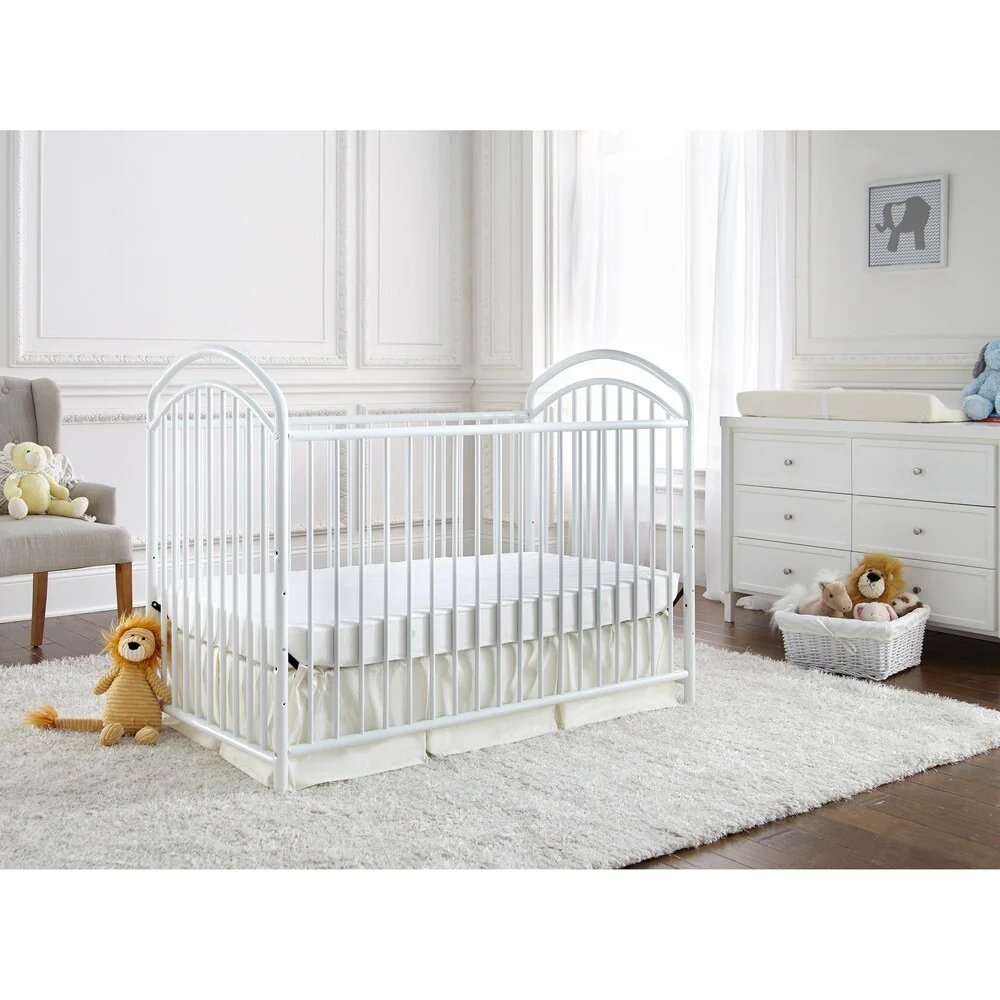 LA Baby The Mariposa 3 in 1 Full Sized Metal Crib