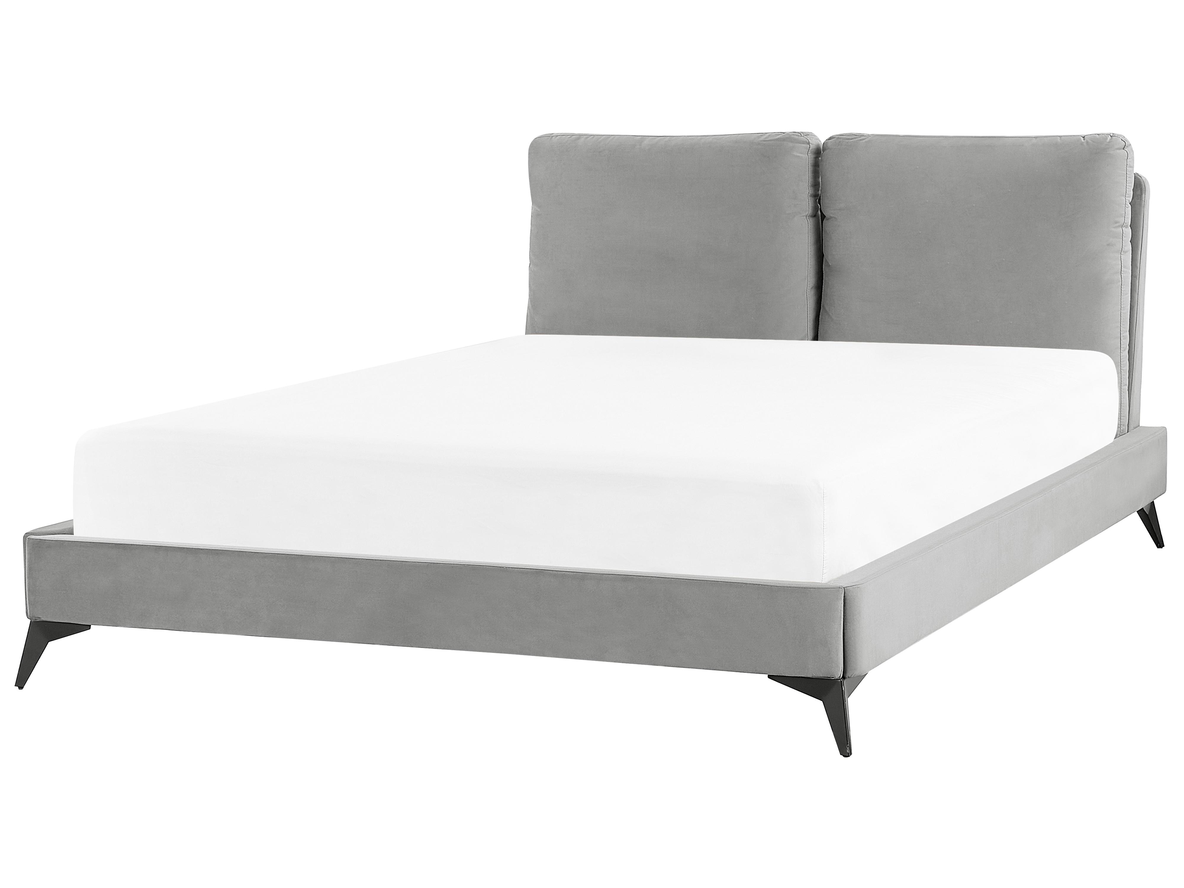 Bed Velvet MELLE 140 x 200 cm (EU Double) Grey