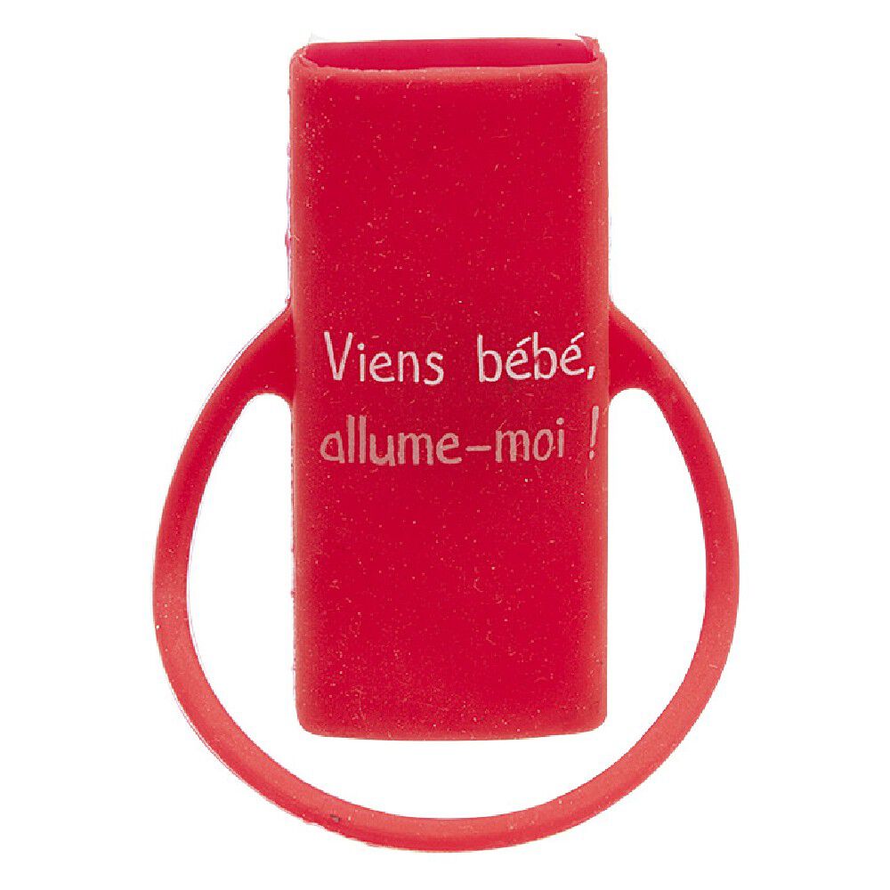étui à briquet en silicone design message