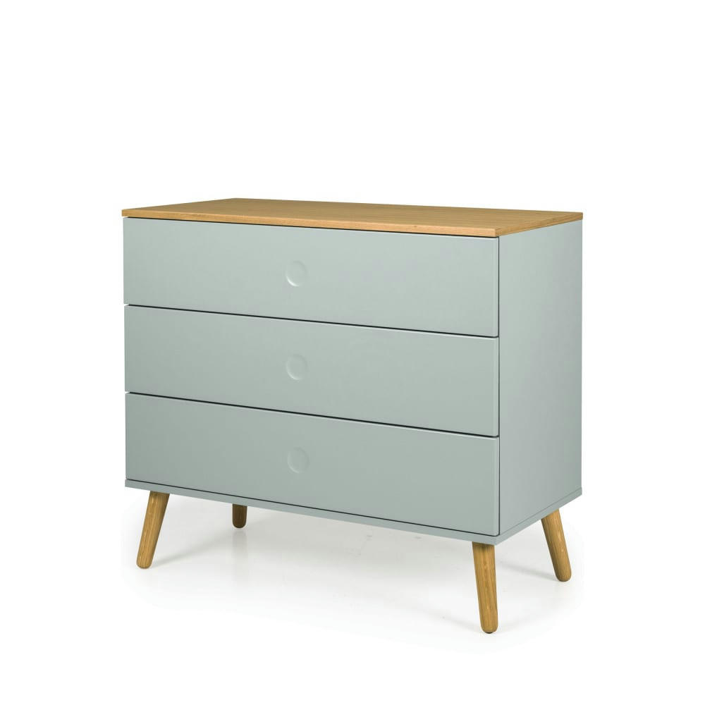 DOT - Commode en bois 3 tiroirs L90cm vert d'eau