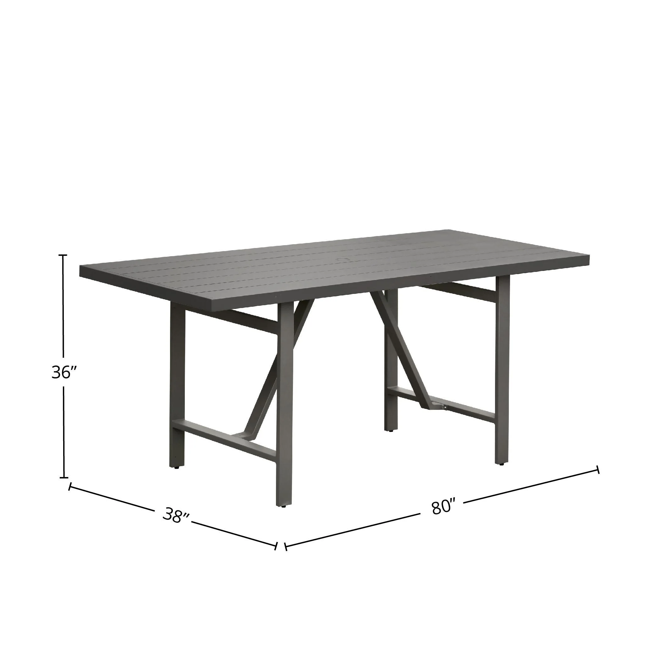 Navarro Outdoor Aluminum Counter Table, Mocha