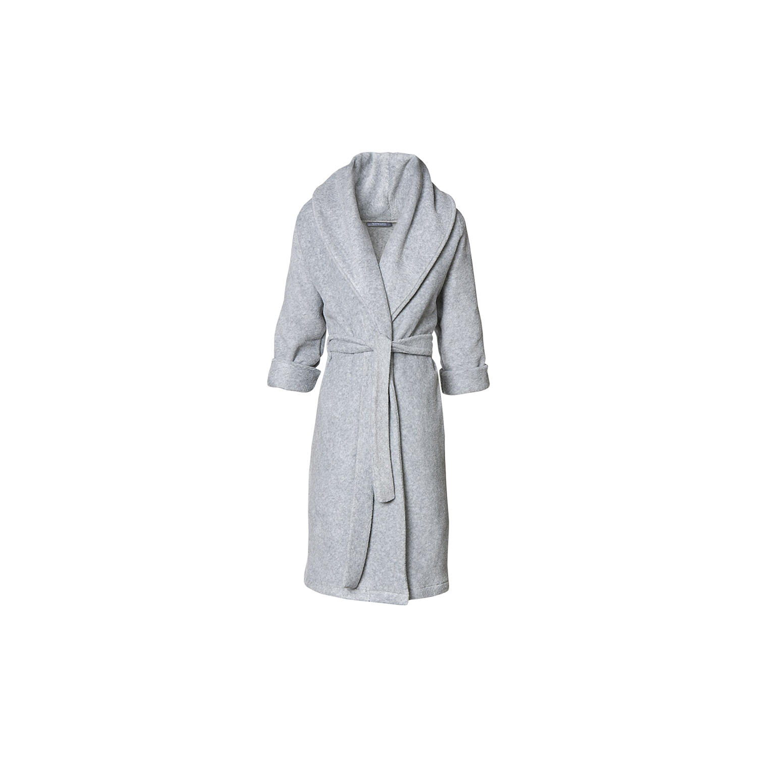MOUNT FUJI fleece bathrobe, light grey