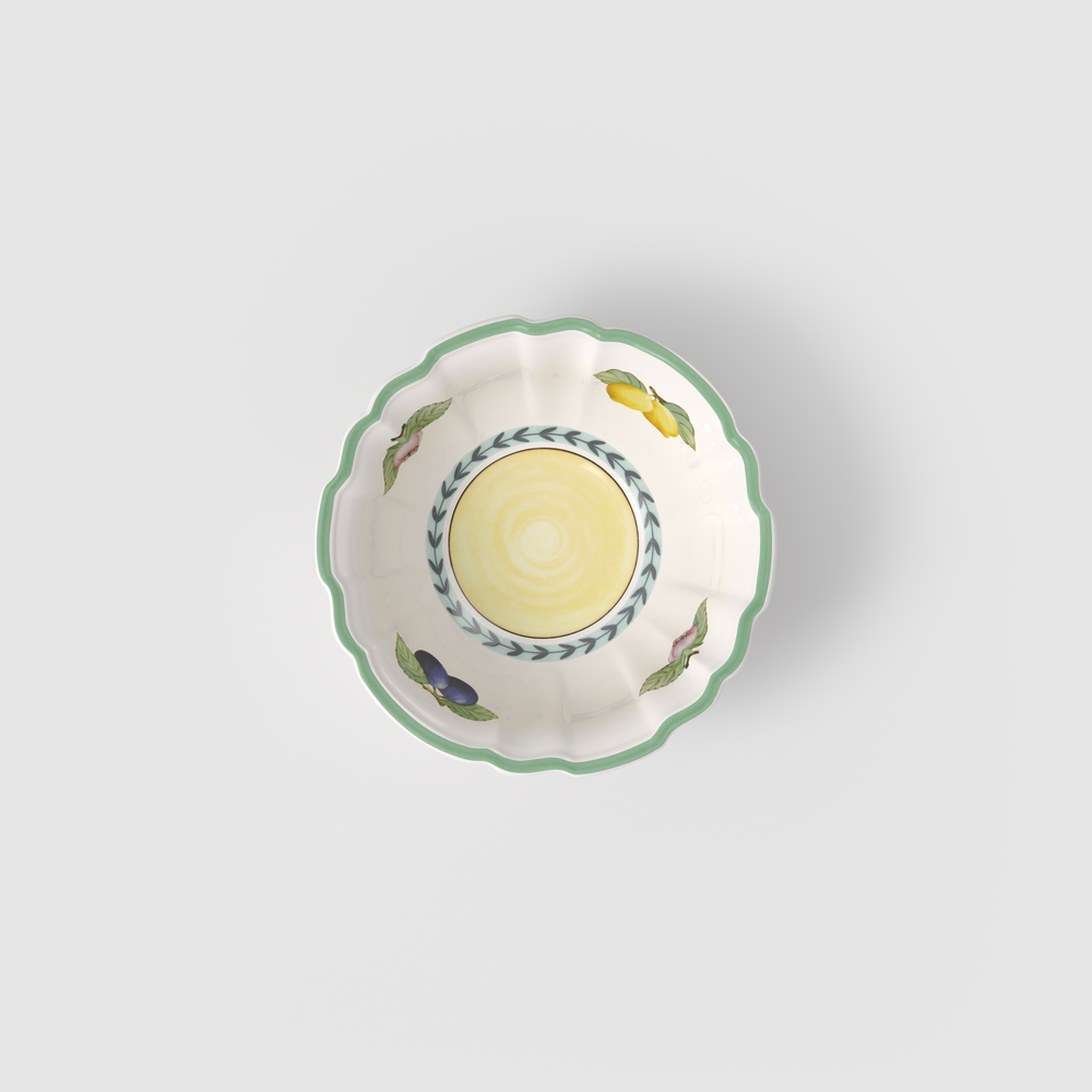 French Garden Serving Bowl - Multi-colored, 15.9 oz, Premium Porcelain