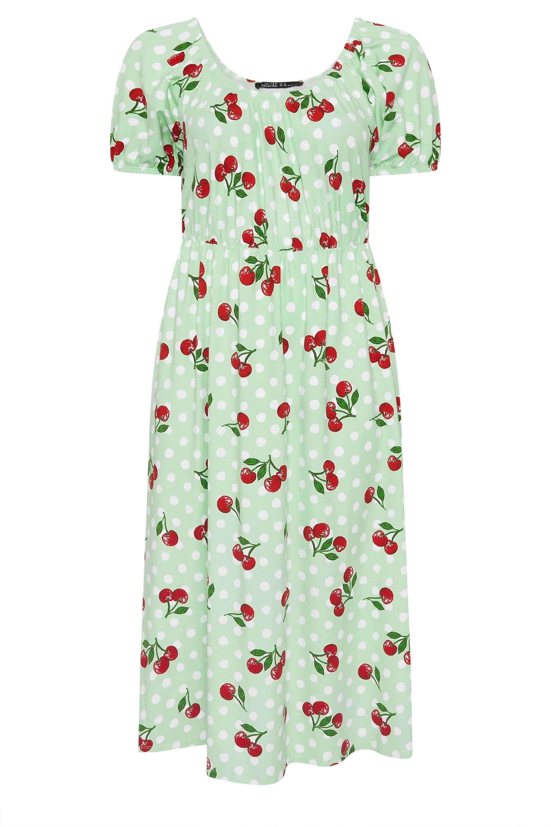 Yours Cherry Gingham Bardot Dress