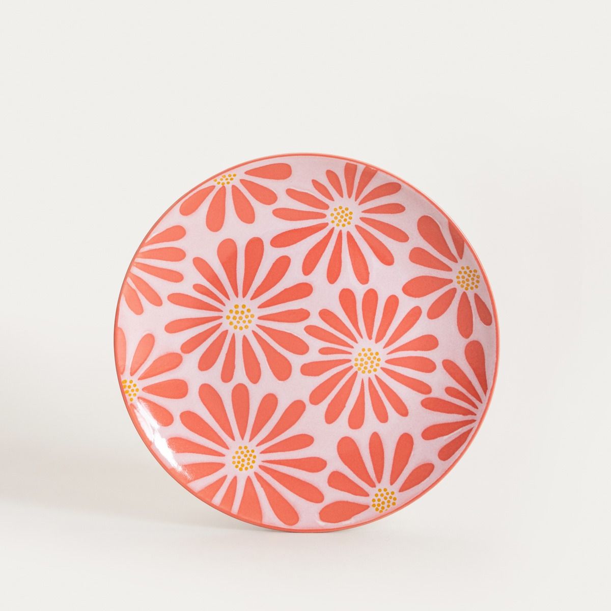 Talerz FABIA obiadowy w różowe kwiaty 27 cm