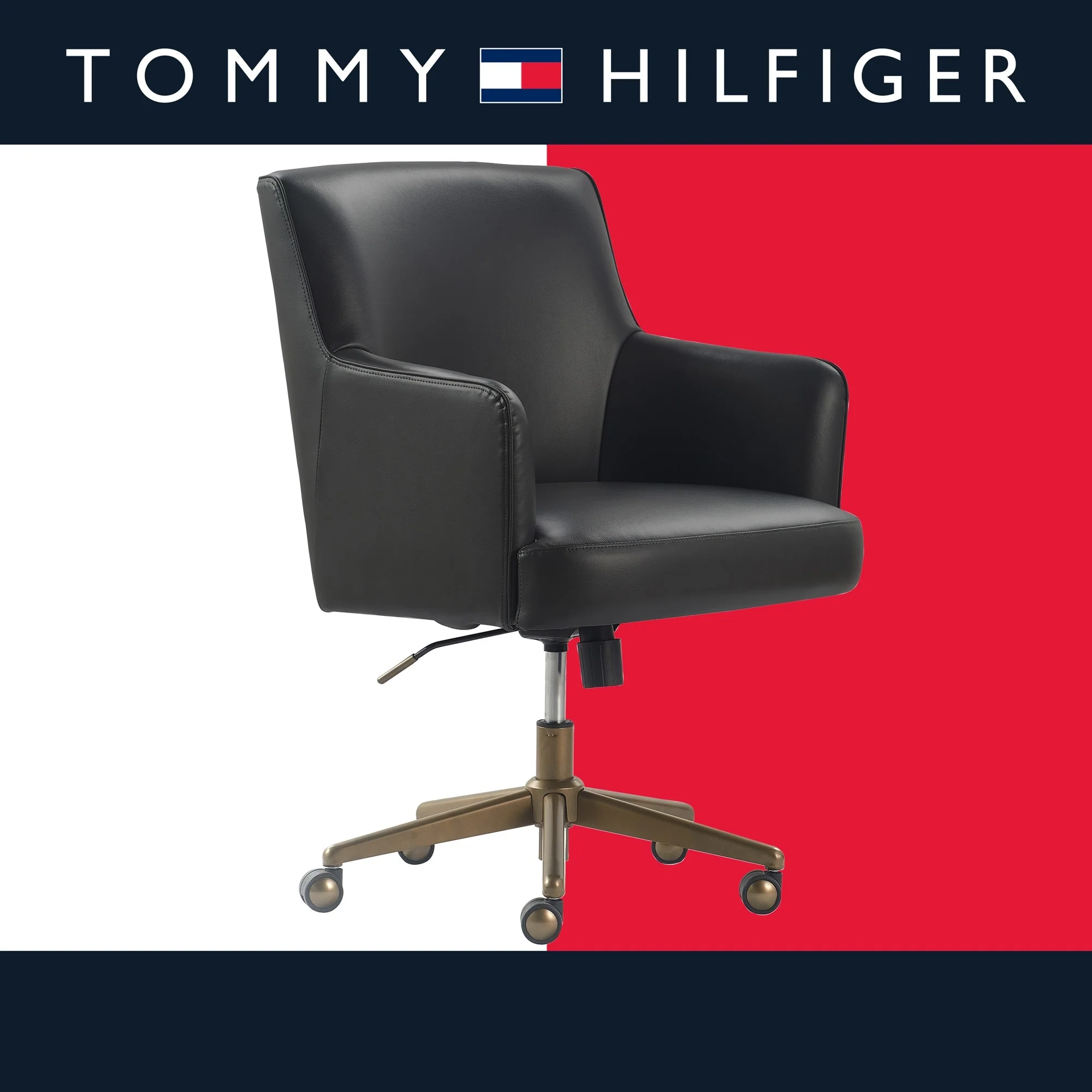 Tommy Hilfiger Belmont Home Office Chair, Adjustable Height and 360 Swivel for Computer Desk