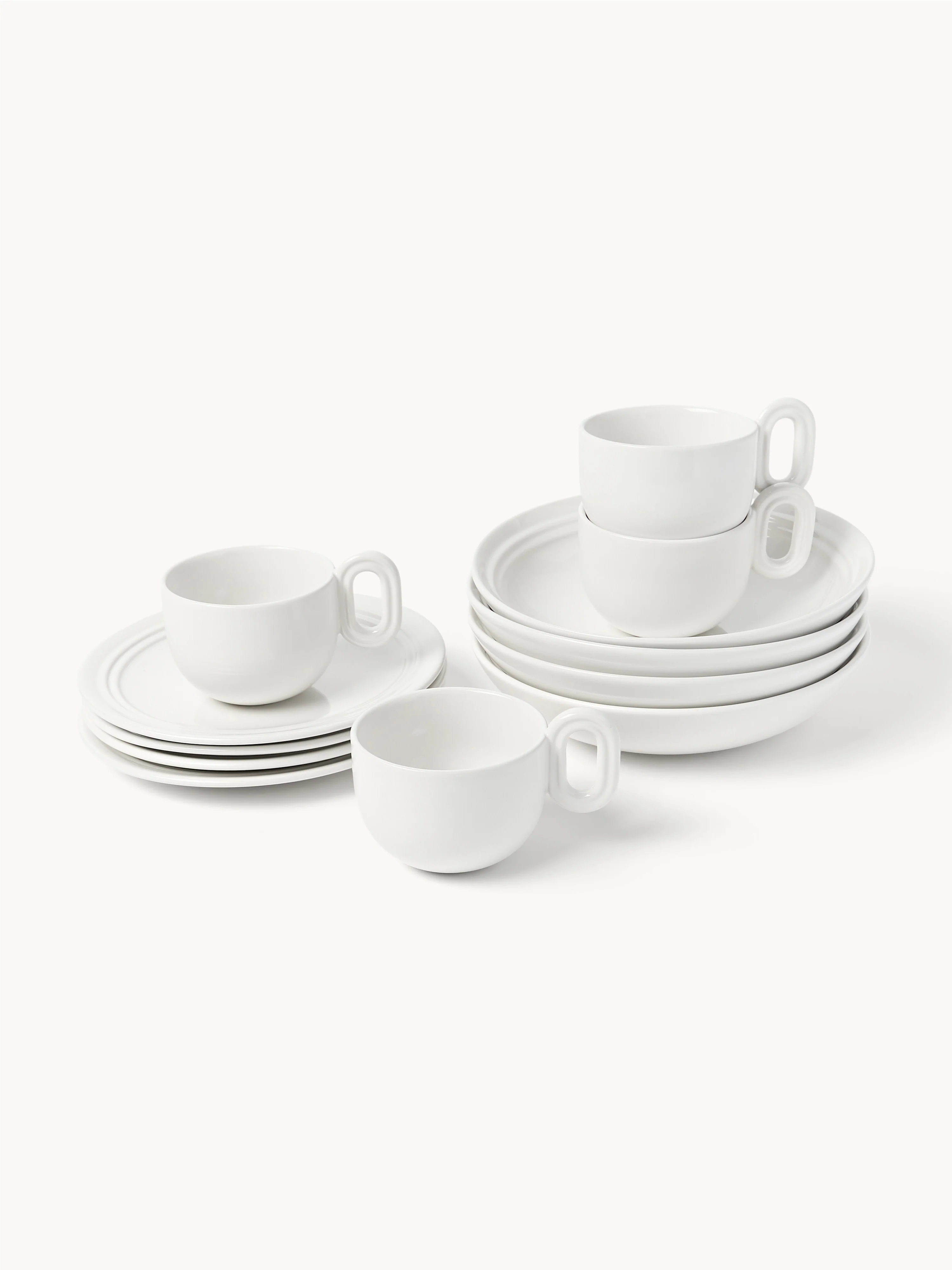 Handgefertigtes Frühstücks-Set Stevns, 4 Personen, 12er-Set