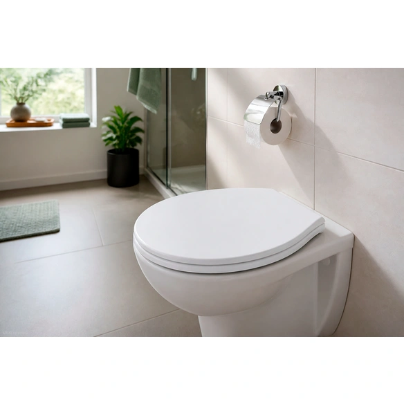 Dusch-WC-Aufsatz, HxBxL: 37,2 x 4,8 x 43 cm, weiß, Polypropylen (PP)