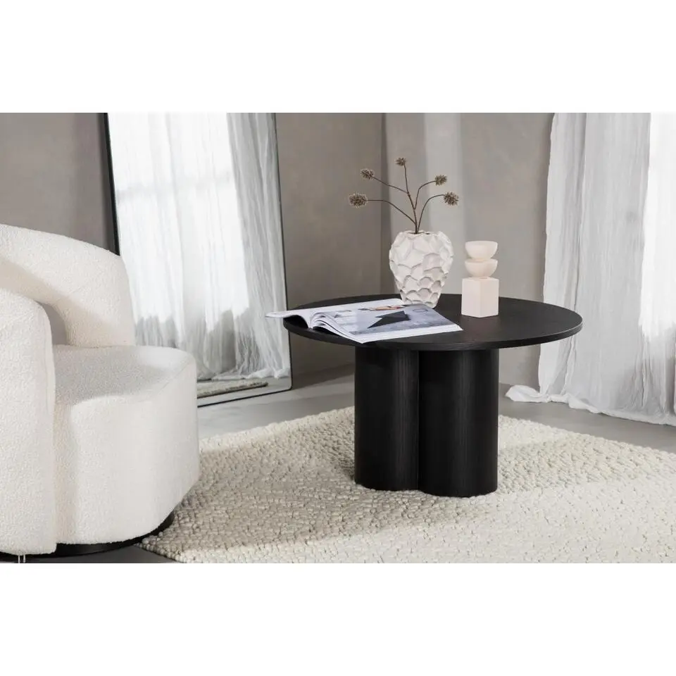 Svea - Rova ronde salontafel - ?80 cm - zwart
