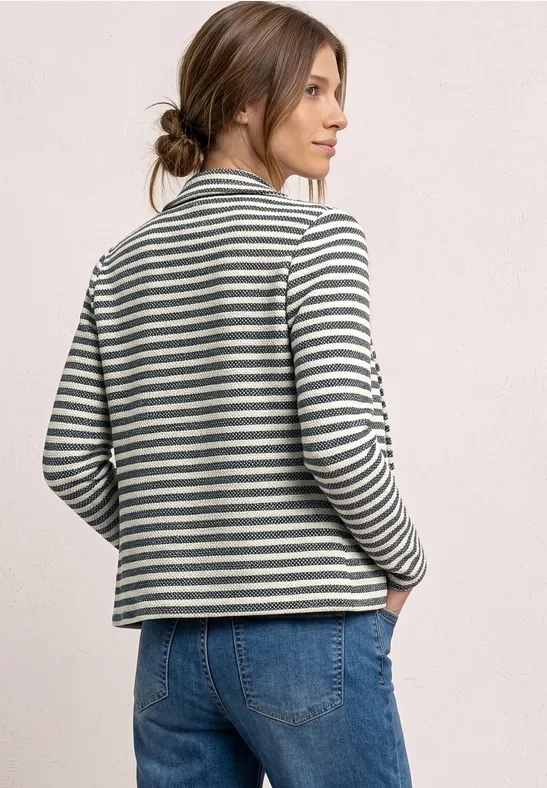 Basic Blazer mit Knöpfen und Streifen