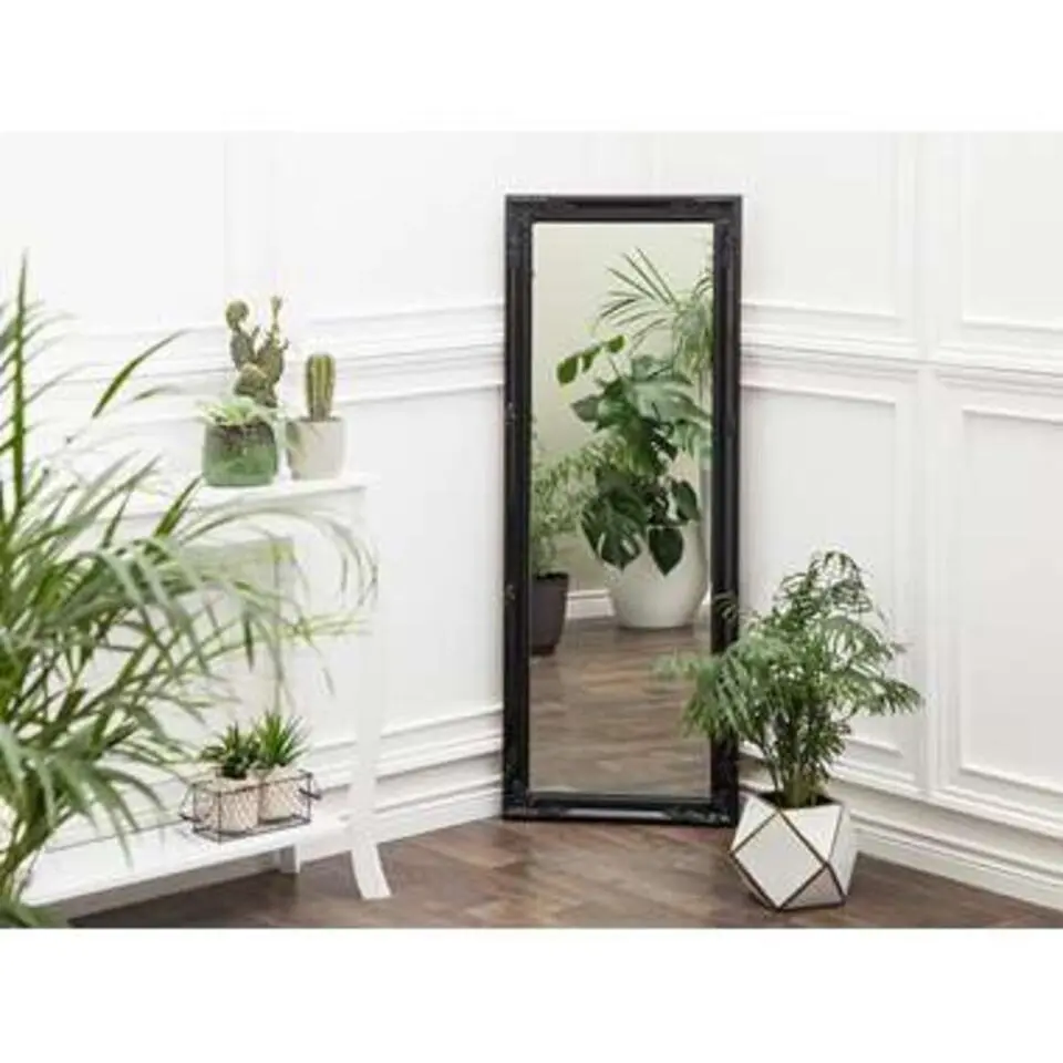 FOUGERES - Wandspiegel - Zwart - Synthetisch materiaal