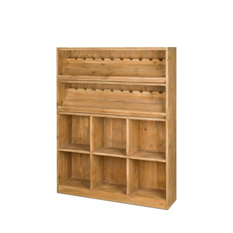 - Étagère à vin H150 cm capacité 140 bouteilles bois massif