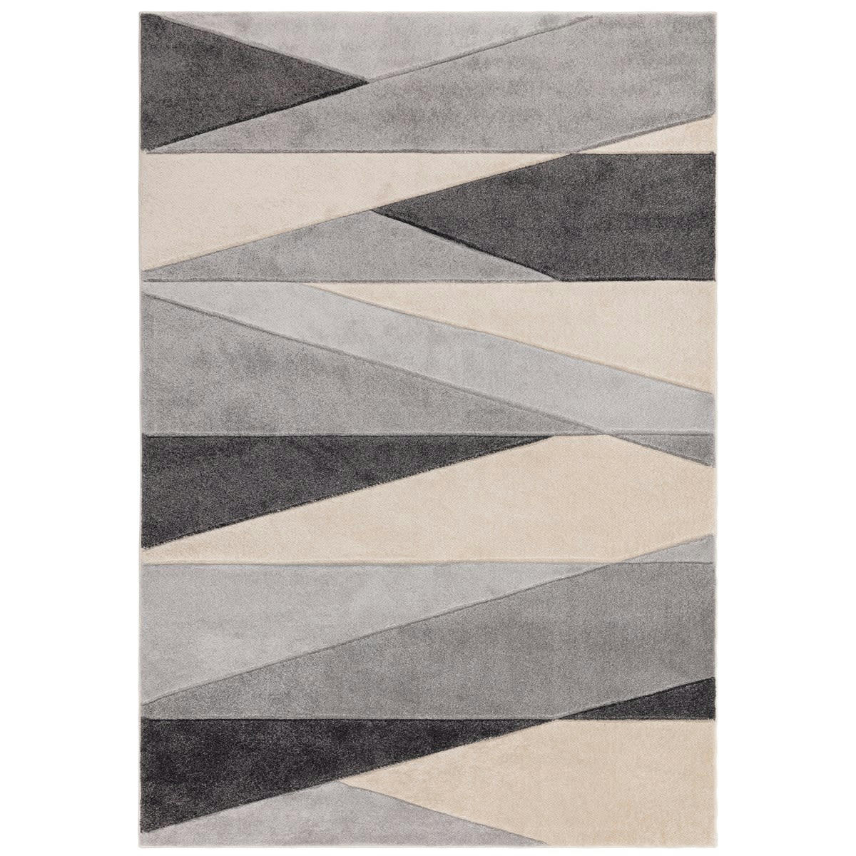 SAGOL - Tapis de salon en polypropylène gris 120x170 cm