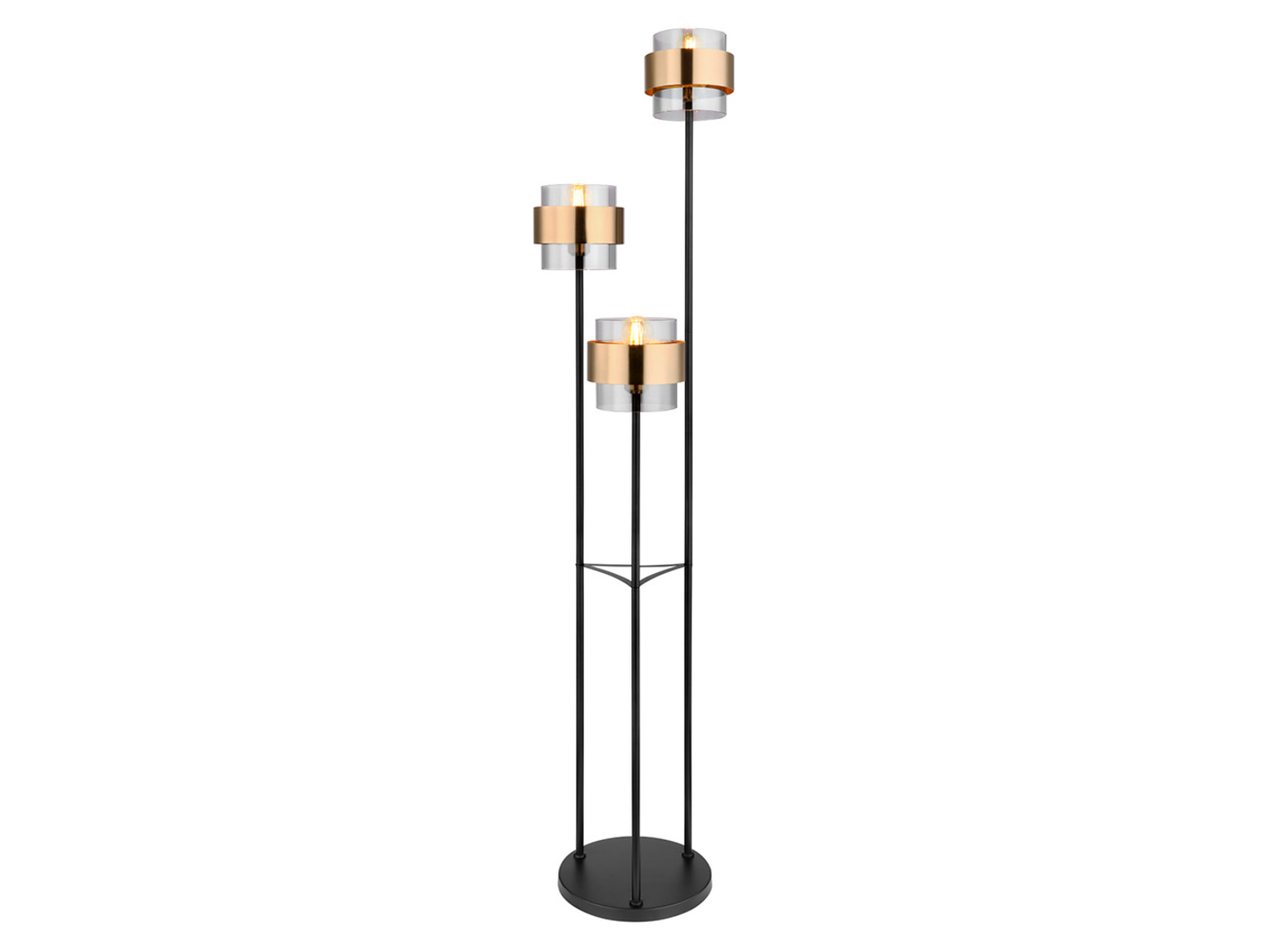 Lampa podłogowa Milley 3-punktowa metalowa czarna