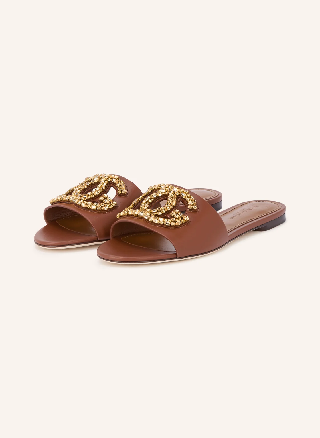 DOLCE & GABBANA Pantoletten mit Schmucksteinen