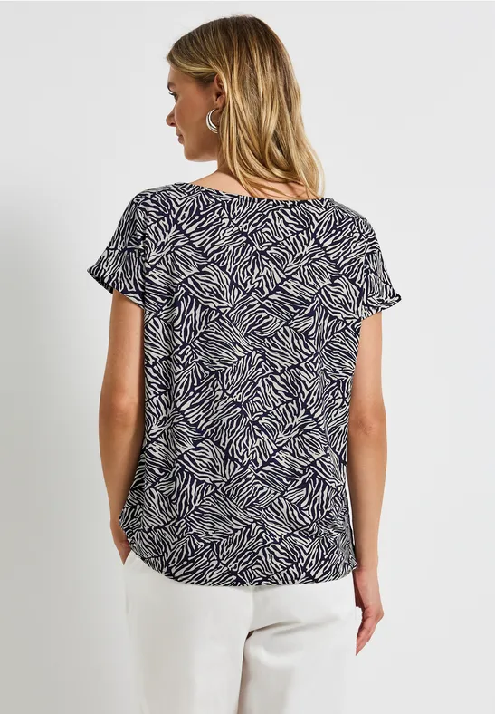 Print-Shirt mit Cut-Out