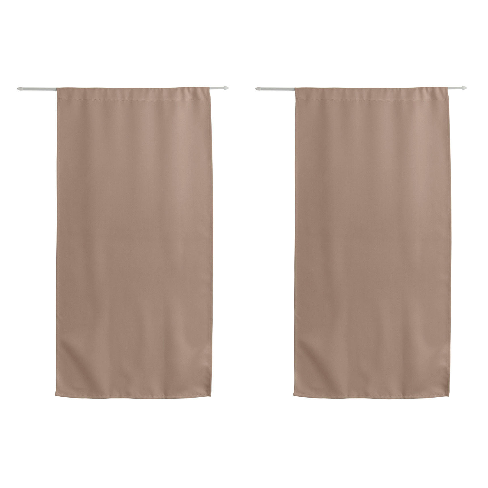 - Vitrage uni et occultant polyester naturel 60x120 cm