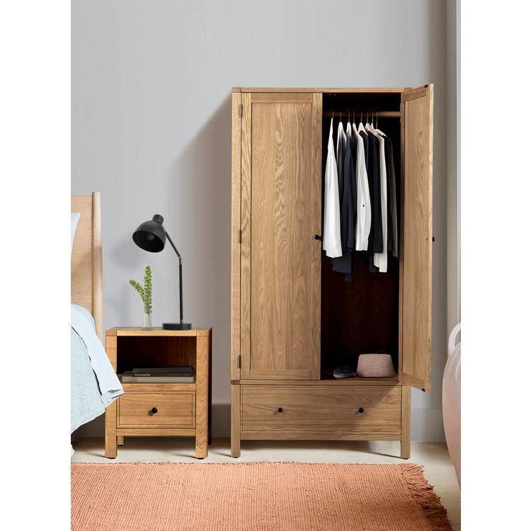 Habitat Finchley 2 Door Wardrobe - Oak