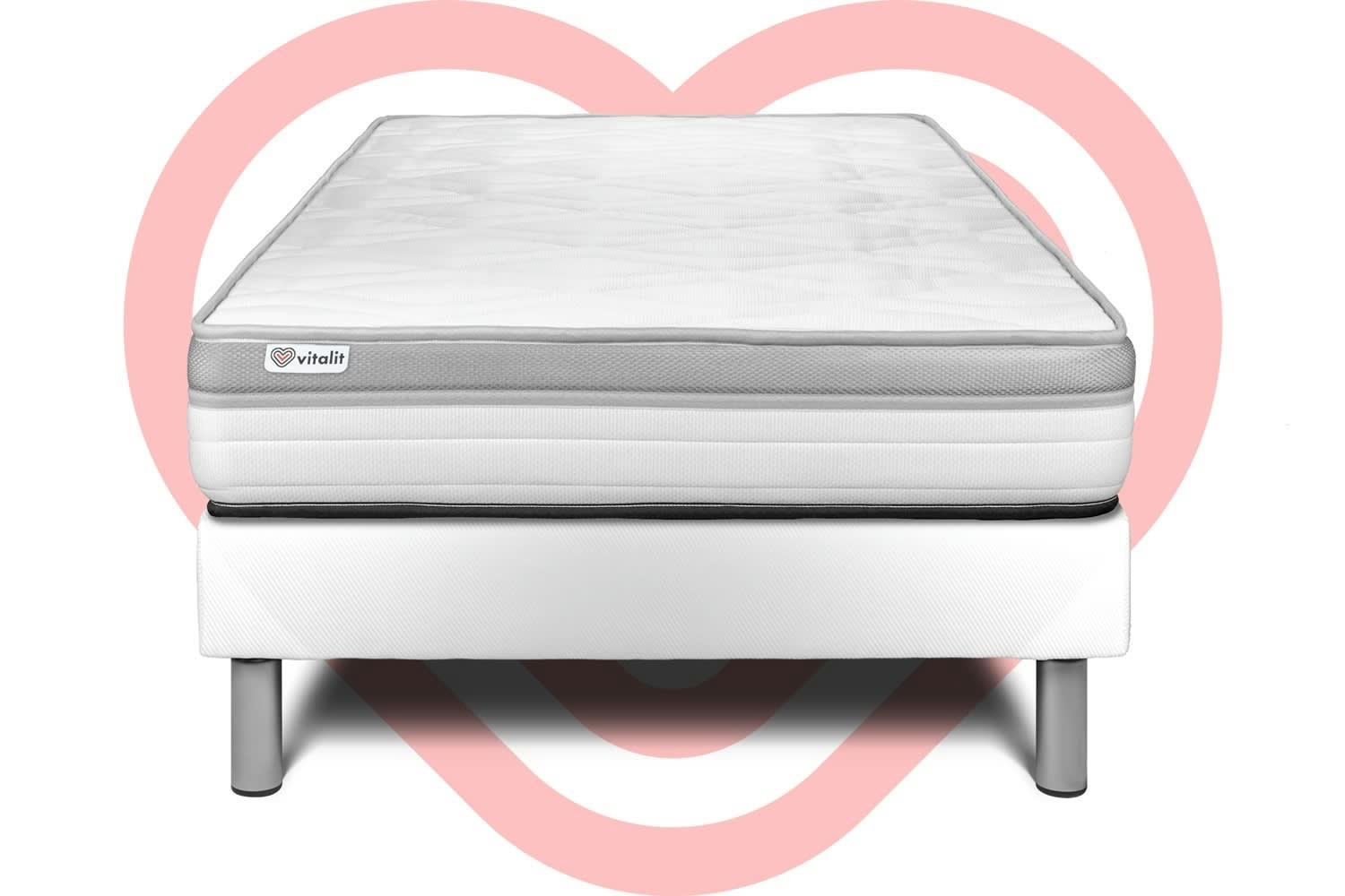 VITAL RELAX - Ensemble Mousse 90x200cm kit Blanc