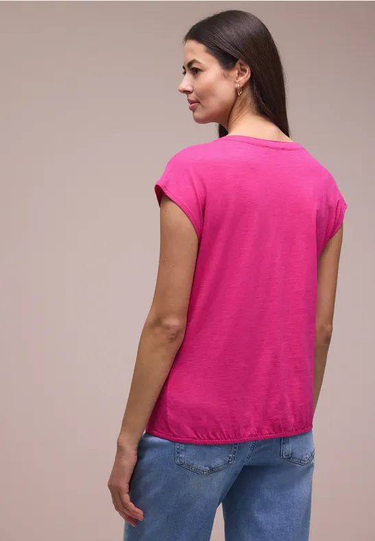 Dropped Shoulder Shirt mit Split Neck