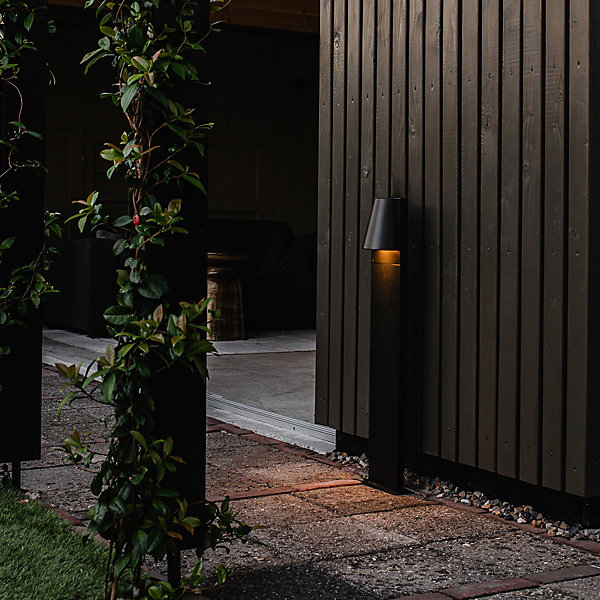 Lampadaire d'extérieur industriel noir IP44 - Femke