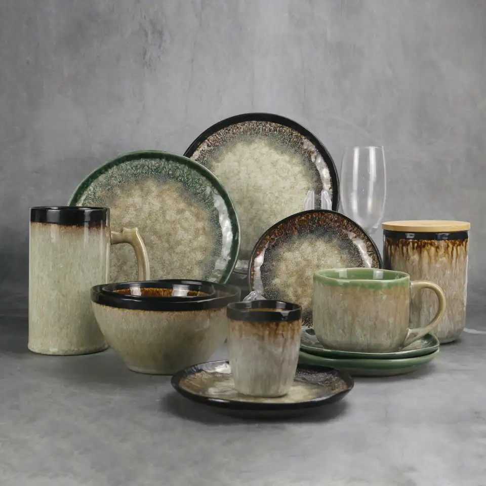 58pcs deluxe ceramic tableware set