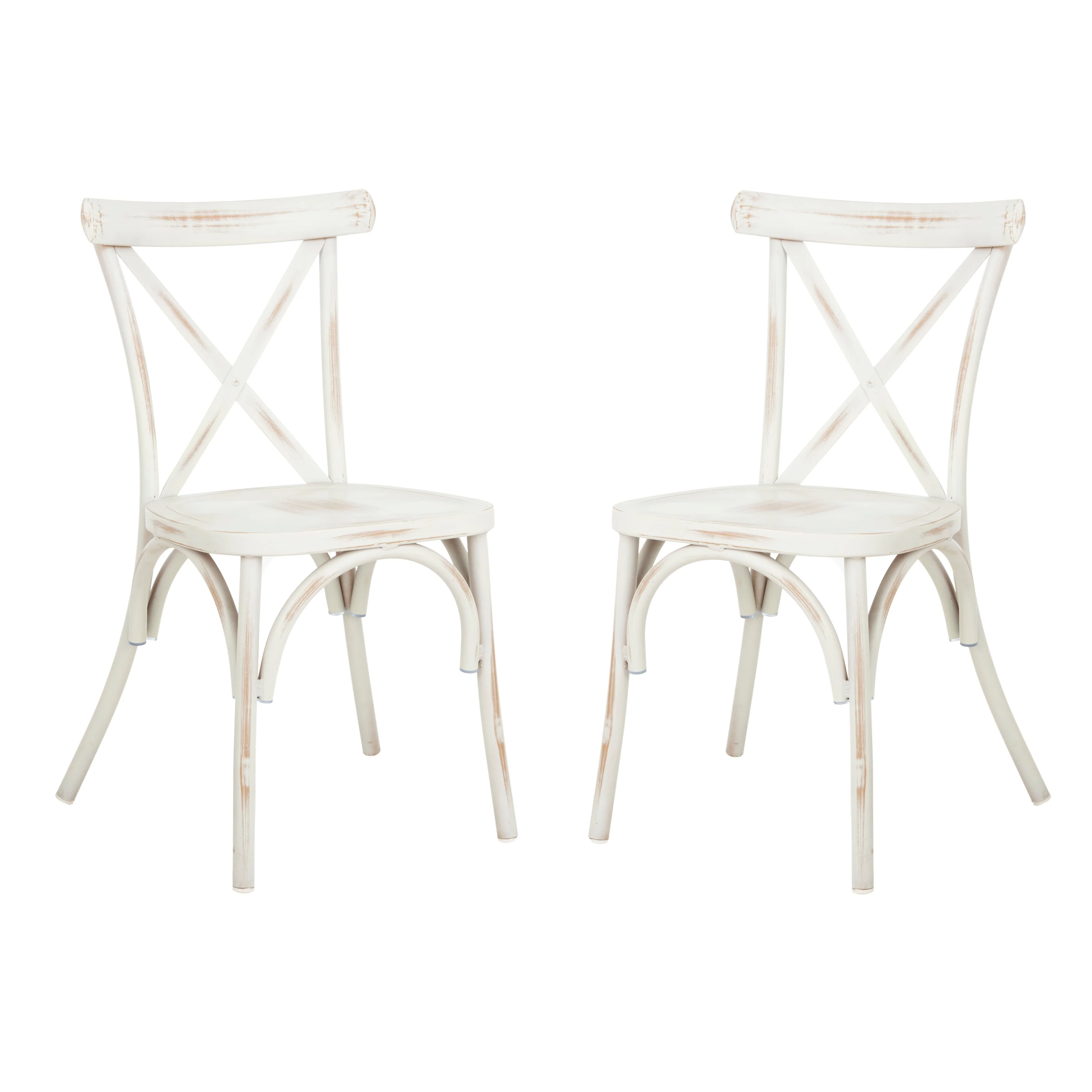 SAFAVIEH Outdoor Tayla Chair - White (Set of 2) - 19Wx17Dx34H