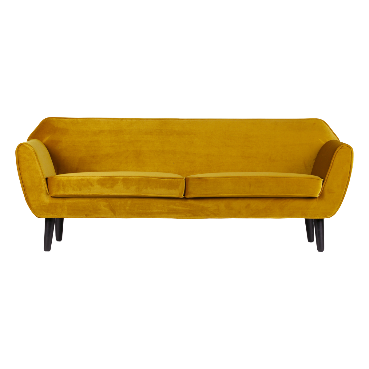 WOOOD 2-zits bank Rocco - Velvet - Oker - 75x187x82