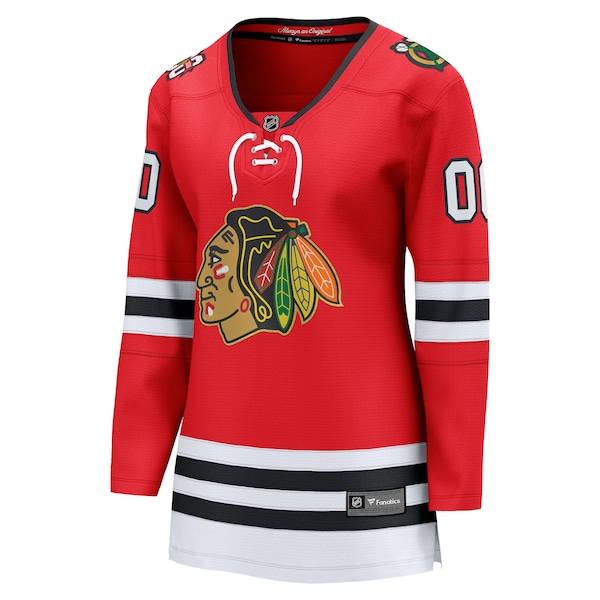 Chicago Blackhawks  Women's Centennial Breakaway Custom Jersey - Red
