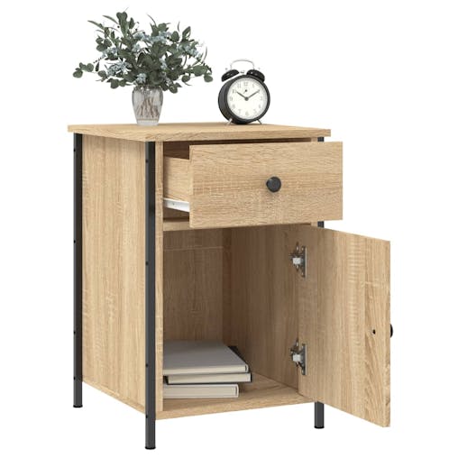NNEVL Bedside Cabinets 2 pcs Sonoma Oak 40x42x60 cm Engineered Wood