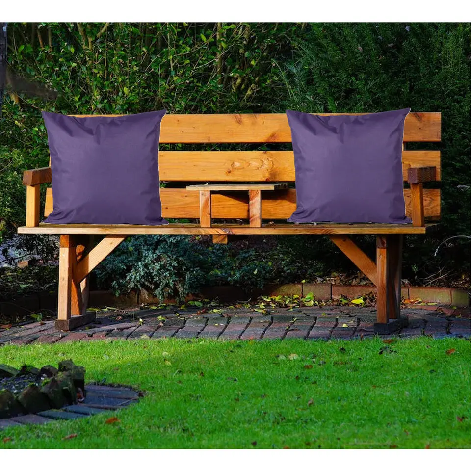 Anna's collection buiten/tuin kussens - paars - 45 x 45 cm