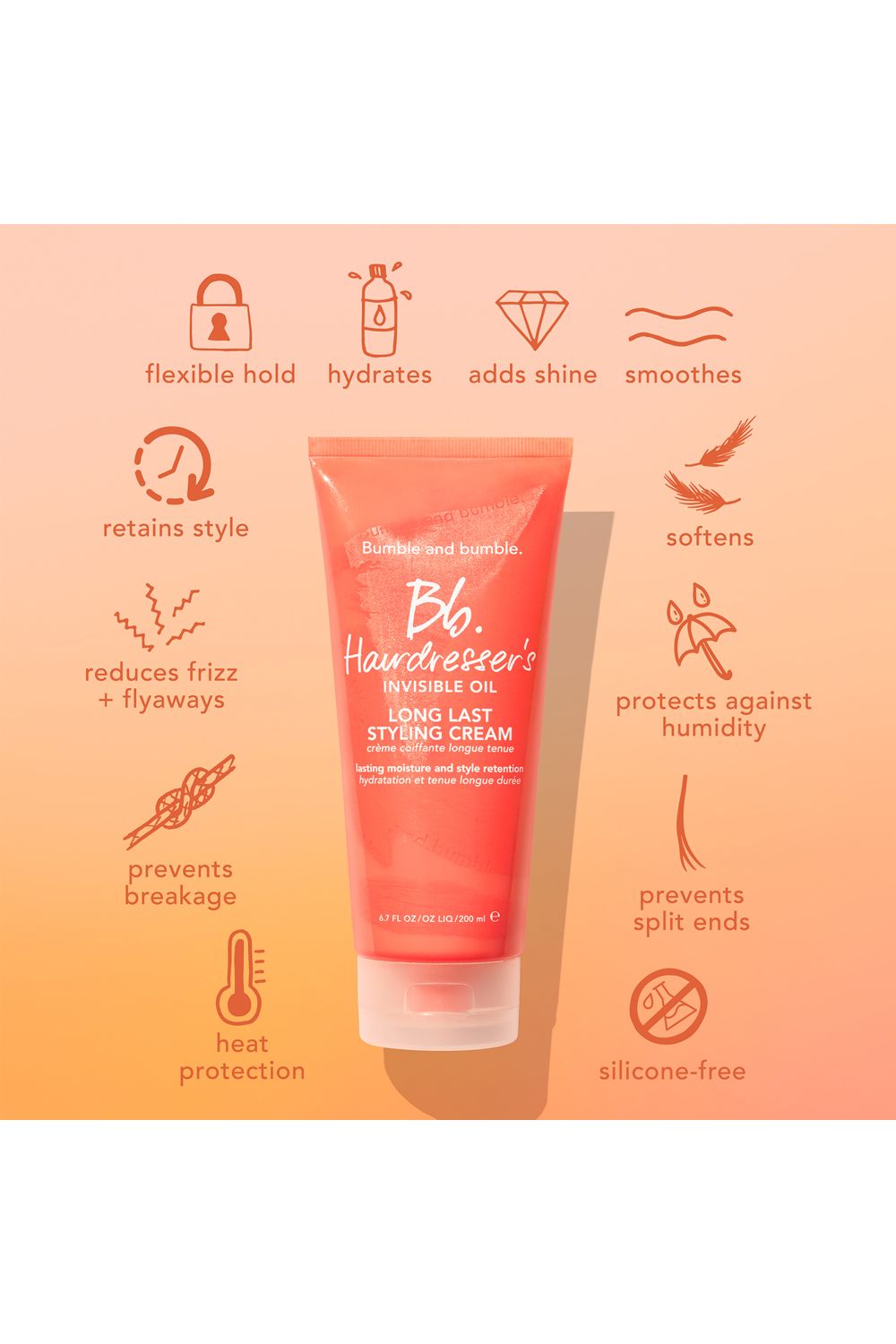 Bumble and bumble Hairdresser's Invisible Oil Long Last Styling Cream 200ml